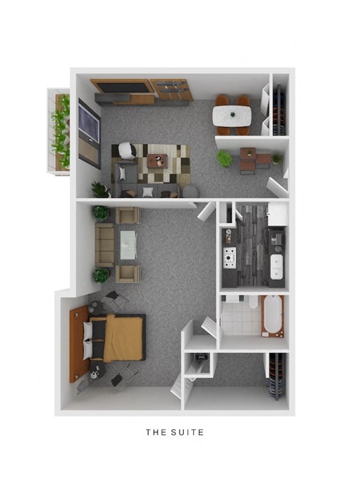 The Suite Floor Plan at The Valley:, Cincinnati, 45242